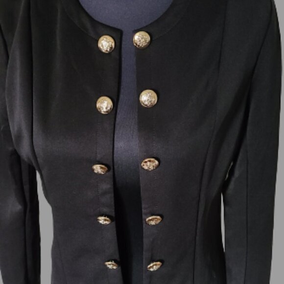 TRÏBE Black Military Style Blazer Size Medium NWT - Picture 6 of 12